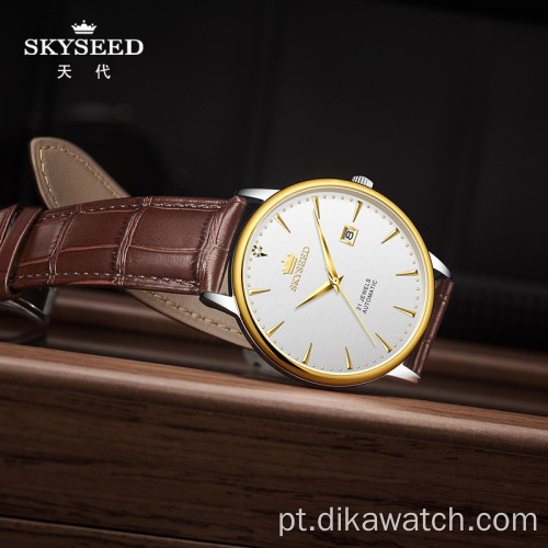 SKYSEED [Movimento de ouro atualizado] Diamond Watch Through